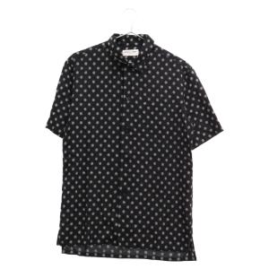 SAINT LAURENT PARIS サンローランパリ 22AW polka dot vacation shirt ポルカドット バケーション 半袖シャツ 531956 Y1F19 ブラック