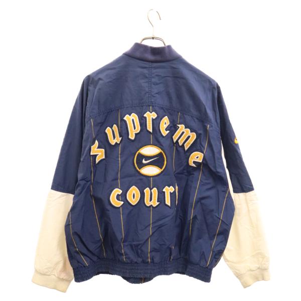 NIKE ナイキ 90S SUPREME Court Jacket バッグ刺繍 ナイロンブルゾン コ...