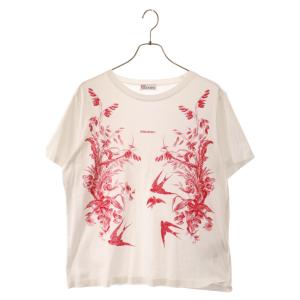 RED VALENTINO レッド ヴァレンティノ フロントプリント 半袖Tシャツ カットソー XR0MG13V6GP ホワイト｜shopbring