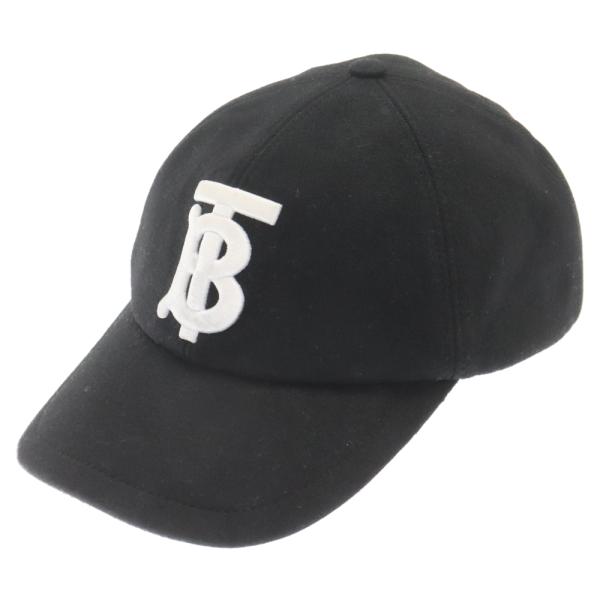 BURBERRY バーバリー TBロゴ刺繍ベースボールキャップ 帽子 ブラック 8038141