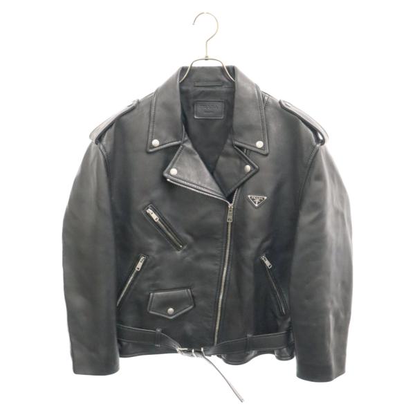PRADA プラダ Nappa Leather Biker Jacket 58967A ナッパレザー...