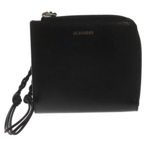 JIL SANDER ジルサンダー ロゴ入り ジップ レザー コインケース 財布 J28UI0003 P6487 ブラック｜shopbring