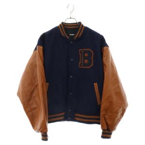 X-LARGE エクストララージ ×BALANSA WOOL STADIUM JACKET ウール スタジアム ジャケット 101214021013 ネイビー/ブラウン｜shopbring