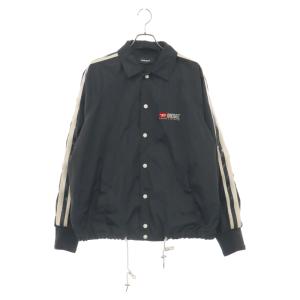 DIESEL ディーゼル LOGO COACH JACKET ロゴ刺繍 コーチジャケット ブラック｜shopbring