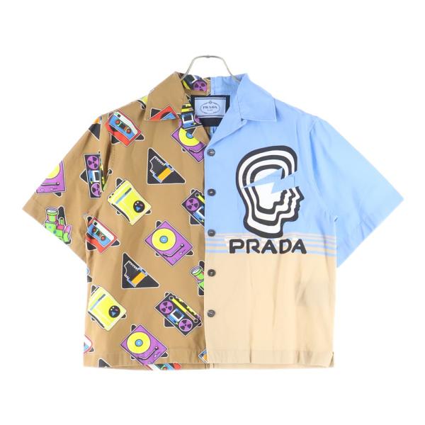 PRADA プラダ 19SS double match bowling shirt ダブルマッチボー...