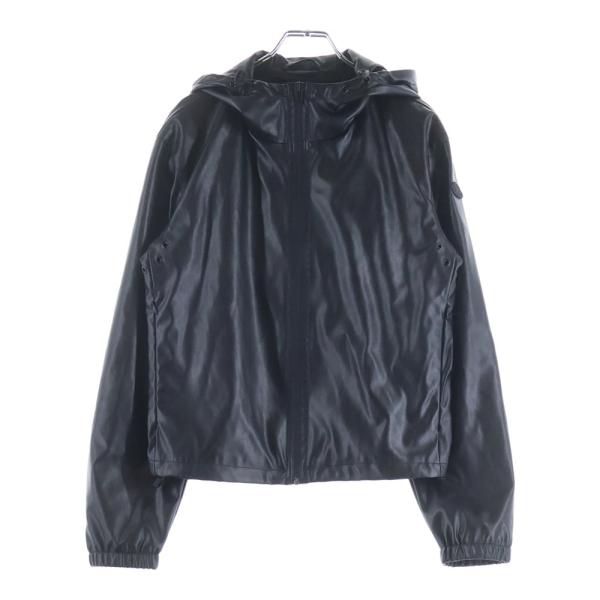 DIESEL ディーゼル フェイクレザージップアップジャケット フード付きジャケット ブラック A1...