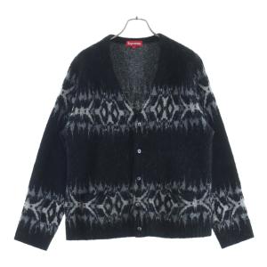 SUPREME シュプリーム 22AW Abstract Stripe Cardigan アブストラクト ストライプ モヘアカーディガン ブラック