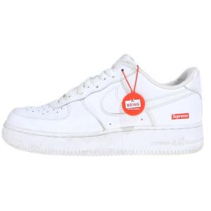 NIKE ナイキ ×SUPREME AIR FORCE1 エアフォース1 レザーローカットスニーカー ホワイト US9.5/27.5cm CU9225-100