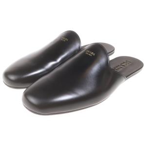 PRADA プラダ ブラッシュドレザー ミュール ブラック 2S2986