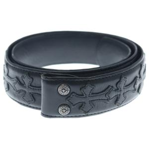 CHROME HEARTS クロムハーツ 1.5 STRAP CEMETERY 1.5inchセメタリークロスパッチ セメタリークロスパッチレザーベルト ブラック