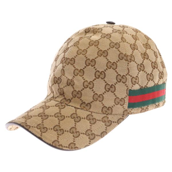 GUCCI グッチ GGキャンパス ベースボールキャップ ベージュ 200035