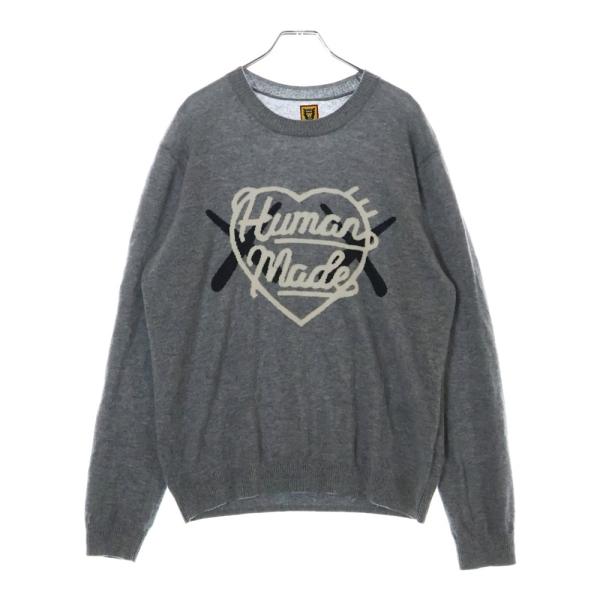 HUMAN MADE ヒューマンメイド ×KAWS Knit Sweater ダブルブランドロゴ 長...