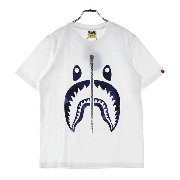アベイシングエイプ COLOR CAMO SHARK TEE カラーカモ シャーク クルーネック半袖...