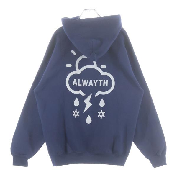 ALWAYTH オルウェイス ×VANS ヴァンズ ロゴプリント プルオーバーパーカー ネイビー 1...