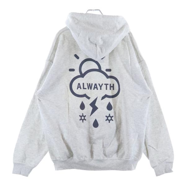 ALWAYTH オルウェイス ×VANS ヴァンズ ロゴプリント プルオーバーパーカー グレー 12...