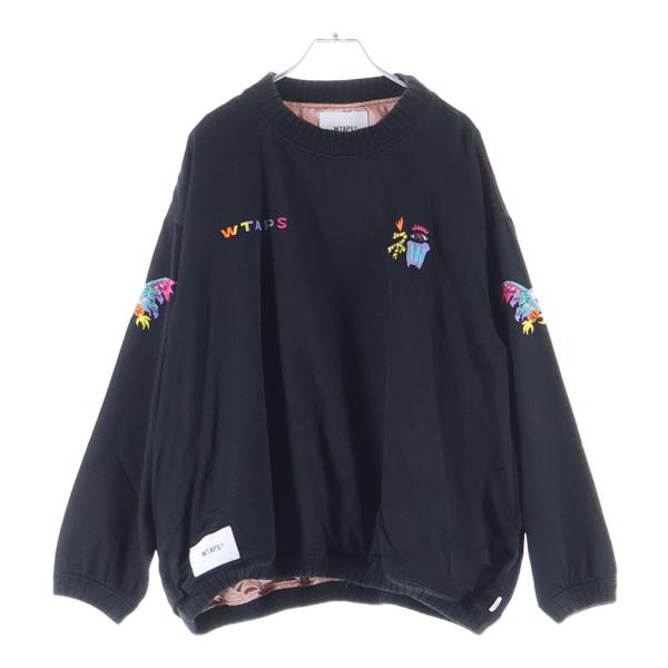 ダブルタップス 18AW Embroidery Pullover Satin Jacket エンブロ...