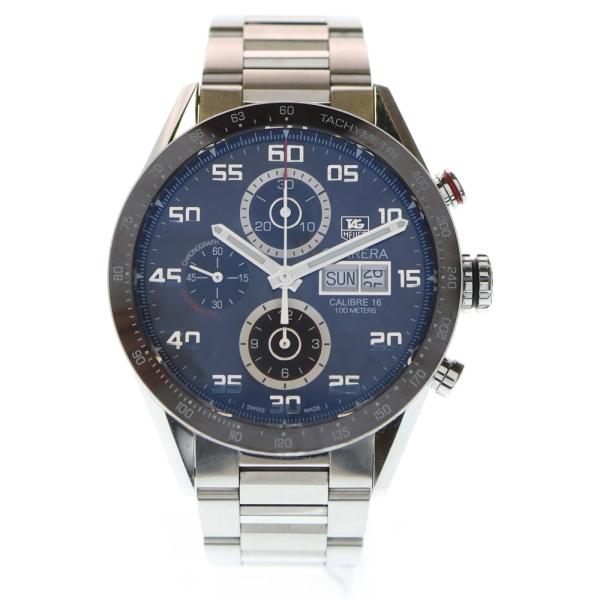 TAG HEUER タグホイヤー CV2A1S カレラ キャリバー16 クロノグラフ 黒文字盤 SS...