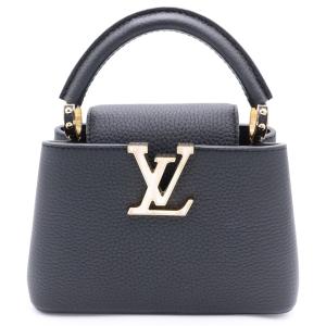 LOUIS VUITTON ルイヴィトン カプシーヌミニ ハンドバック 2wayショルダー シェル ゴールド金具 レザー ブラック M25903