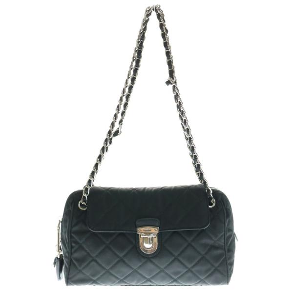 PRADA プラダ キルティング 2WAYバッグ チェーンショルダーバッグ ハンドバッグ ブラック ...
