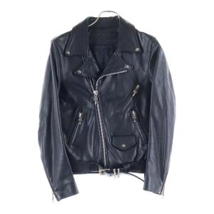 CHROME HEARTS クロムハーツ JJ DEAN JJディーン ダガージップライダースレザージャケット ブラック/シルバー JVP