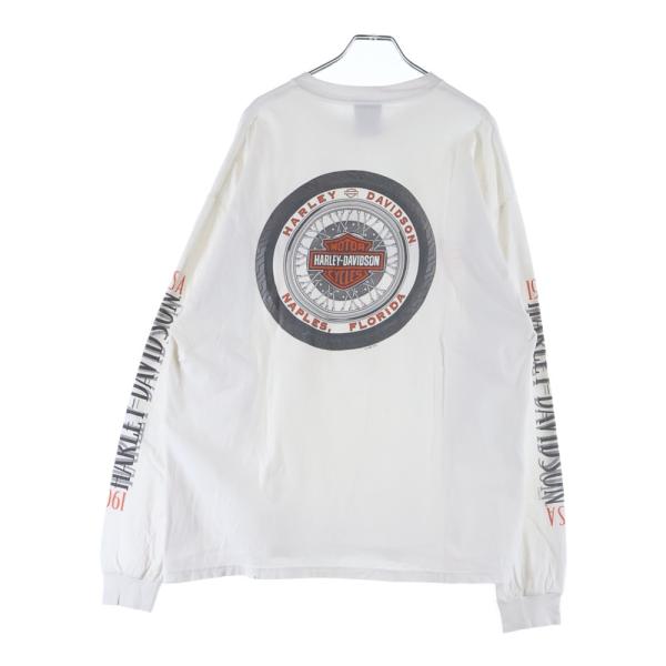 HARLEY DAVIDSON ハーレーダビッドソン 00s FLORIDA L/S 袖プリント ク...