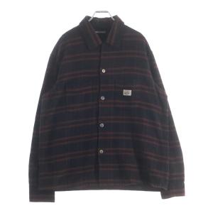 OUR LEGACY アワーレガシー × STUSSY ステューシー FLANNEL CHECK L/S SHIRT フランネル チェック 長袖 シャツ ブラウン/オレンジ