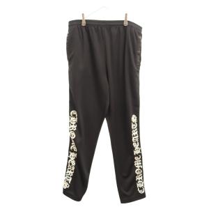 CHROME HEARTS クロムハーツ TRACK PANTS/トラックパンツ サイドクロスボールレザー切替トラックロングパンツ ブラック/ホワイト｜shopbring