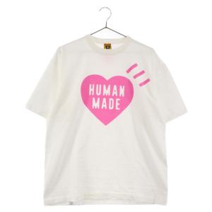 HUMAN MADE ヒューマンメイド HEART T-SHIRT 原宿店限定カラー ハートロゴTシャツ ホワイト/ピンク｜shopbring