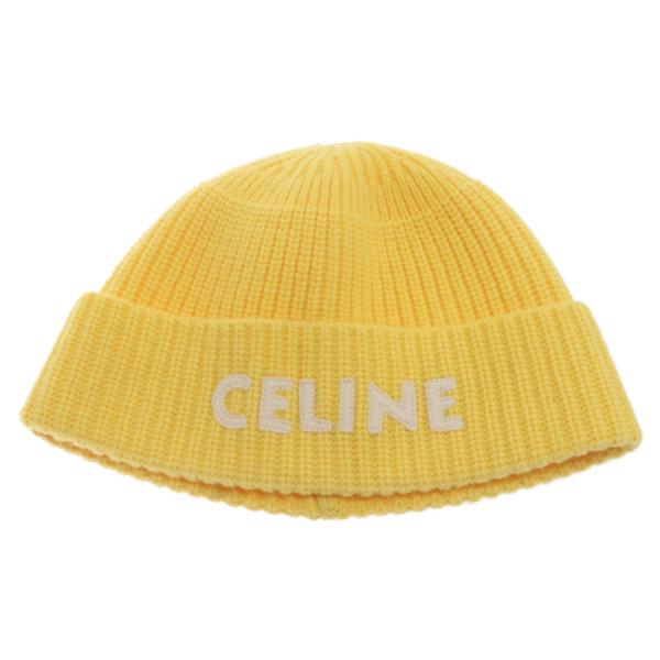 CELINE セリーヌ エンブロイダリーロゴ ニットビーニー 2A61W535Q ニットキャップ 帽...
