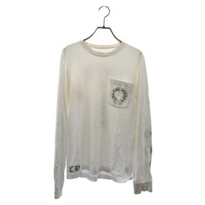 CHROME HEARTS クロムハーツ Horseshoe L/S Tee ホースシューロングスリーブTシャツ 長袖カットソー ロンT 長袖Tシャツ ホワイト｜shopbring