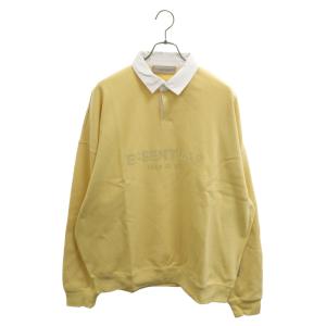 FOG Essentials フィアオブゴッド エッセンシャル 23SS Waffle Henley Rugby ワッフル ヘンリー ラグビーシャツ 長袖ポロシャツ イエロー｜shopbring