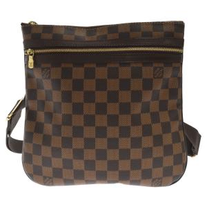 LOUIS VUITTON ルイヴィトン ダミエ ポシェット ボスフォール N51111 レザーショルダーバッグ ブラウン｜shopbring