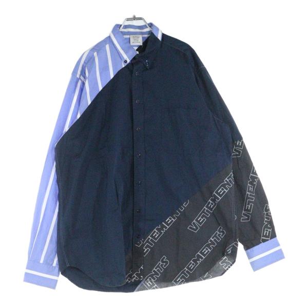 VETEMENTS ヴェトモン Cut Up Cotton Shirt カットアップコットン 長袖シ...