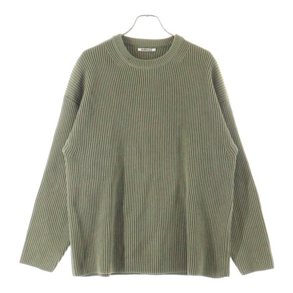 AURALEE オーラリー SUPER FINE WOOL RIB KNIT クルーネックウールニッ...