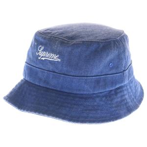 SUPREME シュプリーム 24SS Coated Denim Crusher コーテッドデニムクラッシャー デニムバケットハット 帽子 インディゴ