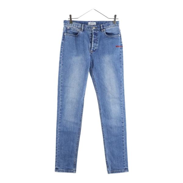 A.P.C アーペーセー ×KID CUDI ×キッドカディ ワンポイント刺繍 デニムパンツ インデ...