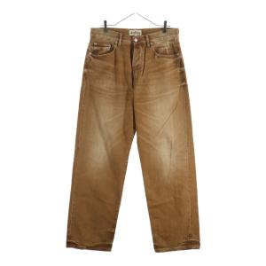STUSSY ステューシー BIG OL' JEAN DENIM ウォッシュ加工 デニムパンツ ストレートパンツ ブラウン