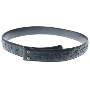 CHROME HEARTS クロムハーツ 1.5 STRAP CEMETERY 1.5inchセメタリークロスパッチ セメタリークロスパッチレザーベルト ブラック