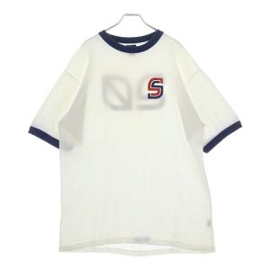 STUSSY ステューシー 90S Sロゴデザイン クルーネック カットソー 半袖Tシャツ ホワイト