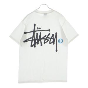 STUSSY ステューシー 00S VINTAGE ヴィンテージ ロゴデザイン クルーネック カットソー 半袖Tシャツ ホワイト