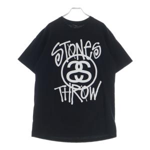 STUSSY ステューシー 00S STONE THROW 2009 ストーンズ スロー クルーネック カットソー 半袖Tシャツ ブラック