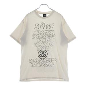 STUSSY ステューシー 00S VINTAGE WORLDTOUR ヴィンテージ ワールドツアー ロゴデザイン クルーネック カットソー 半袖Tシャツ ホワイト