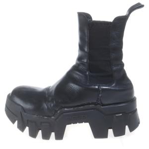 BALENCIAGA バレンシアガ BULLDOZER BOOTS 693963 ブルドーザー チェルシーブーツ レザーシューズ ブラック