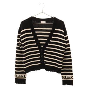 RED VALENTINO レッド ヴァレンティノ RED WR3KA02S63Q ボーダーカーディガン ウールブレンド ブラック/ホワイト レディース｜shopbring