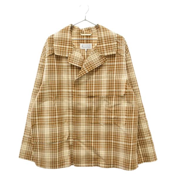 Maison Margiela メゾンマルジェラ 20SS Oversized Brown Chec...