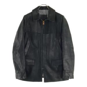 STUSSY ステューシー カウレザー 牛革 カーコート ジャケット ブラック