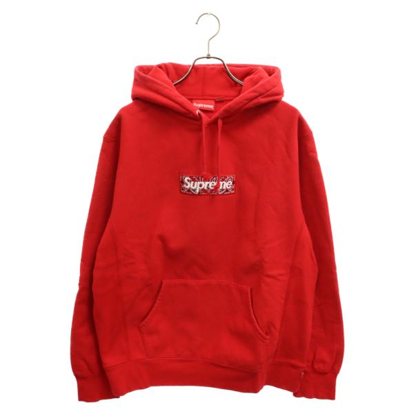 SUPREME 19AW Bandana Box Logo Hooded Sweatshirt バン...