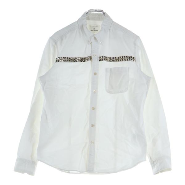 UNIFORM EXPERIMENT ユニフォームエクスペリメント スタッズ付き 長袖シャツ ホワイ...