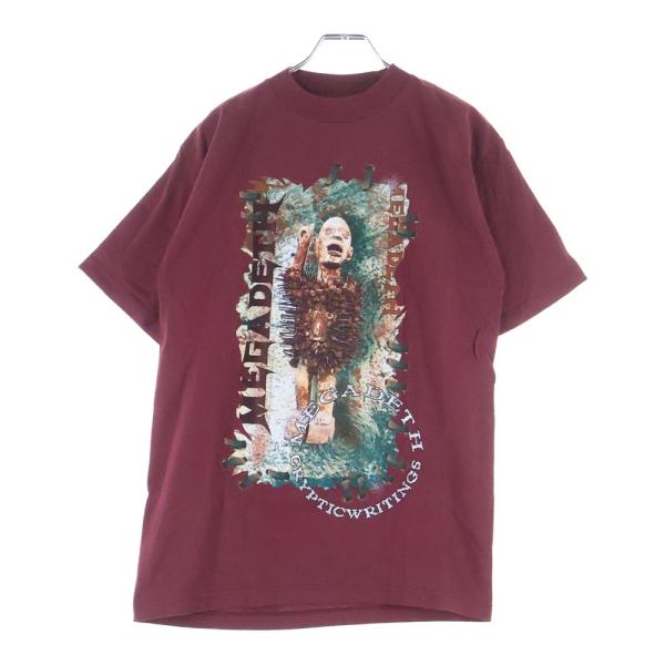 ヴィンテージ 90s メガデス クリプティックライティングスワールドツアー 両面プリント 半袖Tシャ...