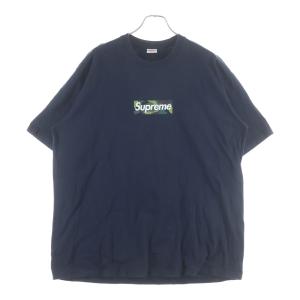 SUPREME シュプリーム 23AW Box Logo Tee Camo カモフラージュ 迷彩 ボックスロゴ クルーネック 半袖Tシャツ カットソー ネイビー